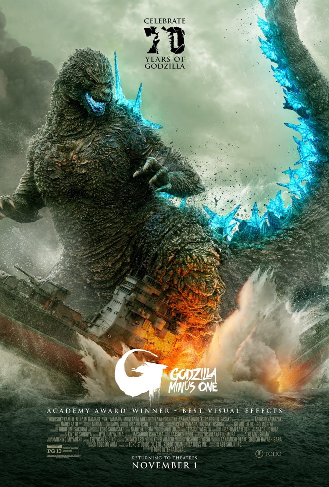 Godzilla Minus One Godzilla 70th Anniversary ReRelease Showtimes