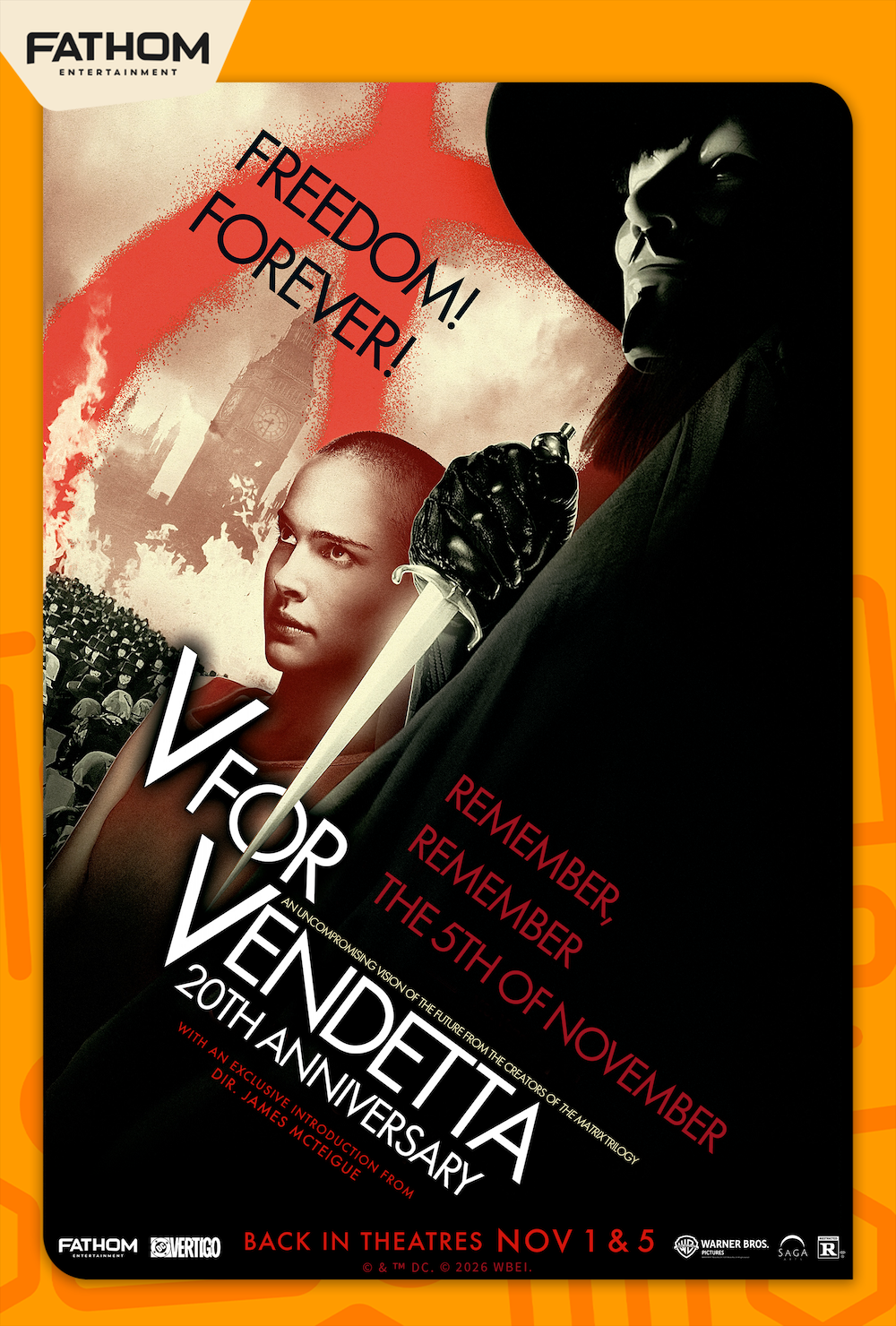 V for Vendetta (20th Anniversary) poster
