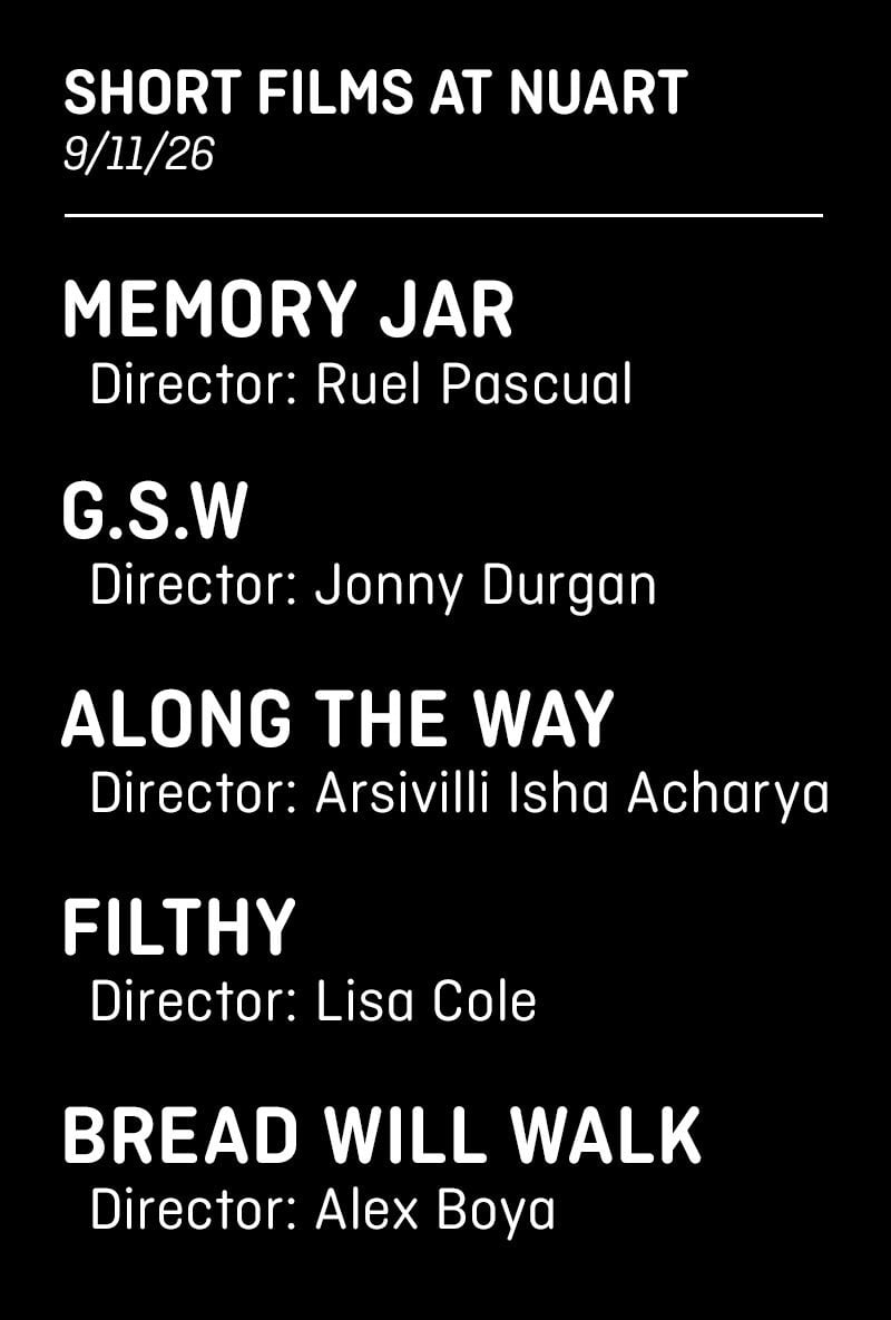 Short Films at Nuart 9/11/26 poster