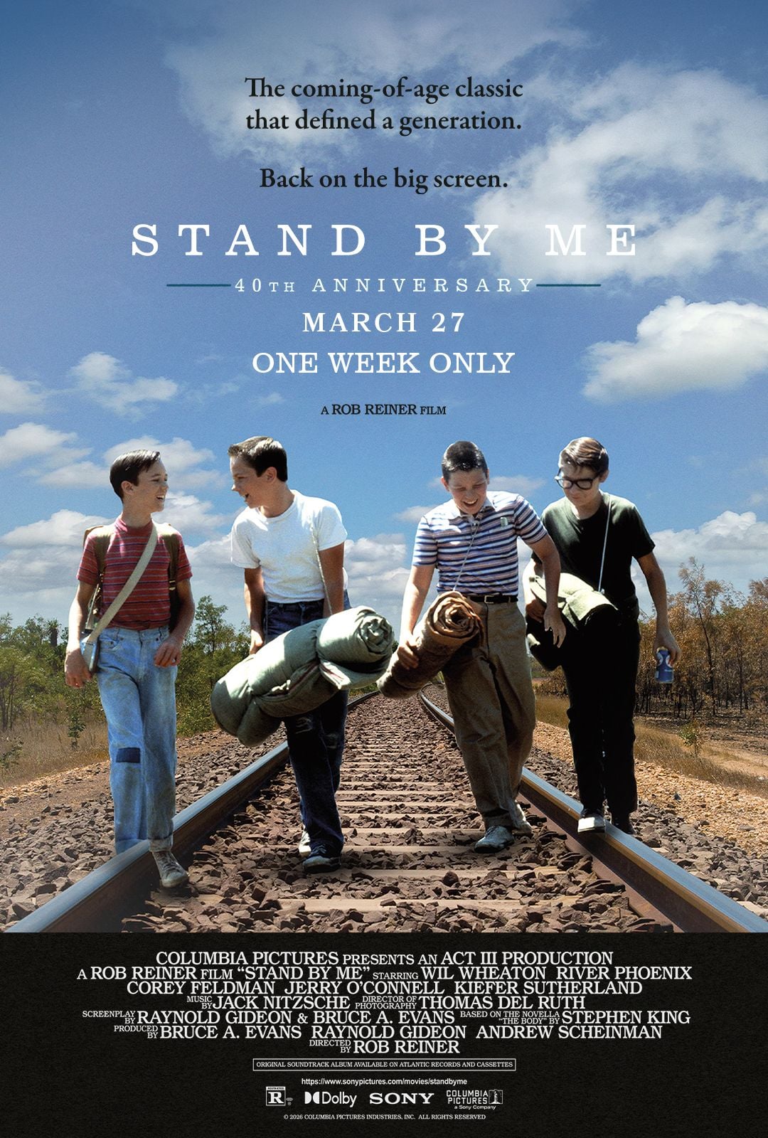 Stand by Me 40th Anniversary poster
