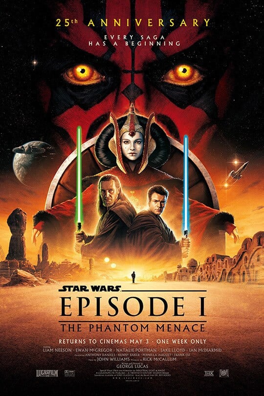 Star Wars Episode 1 The Phantom Menace 25th Anniversary