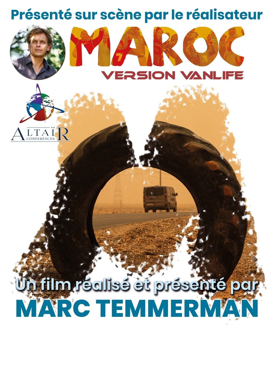 Affiche de ALTAÏR conférences - Maroc Version Vanlife