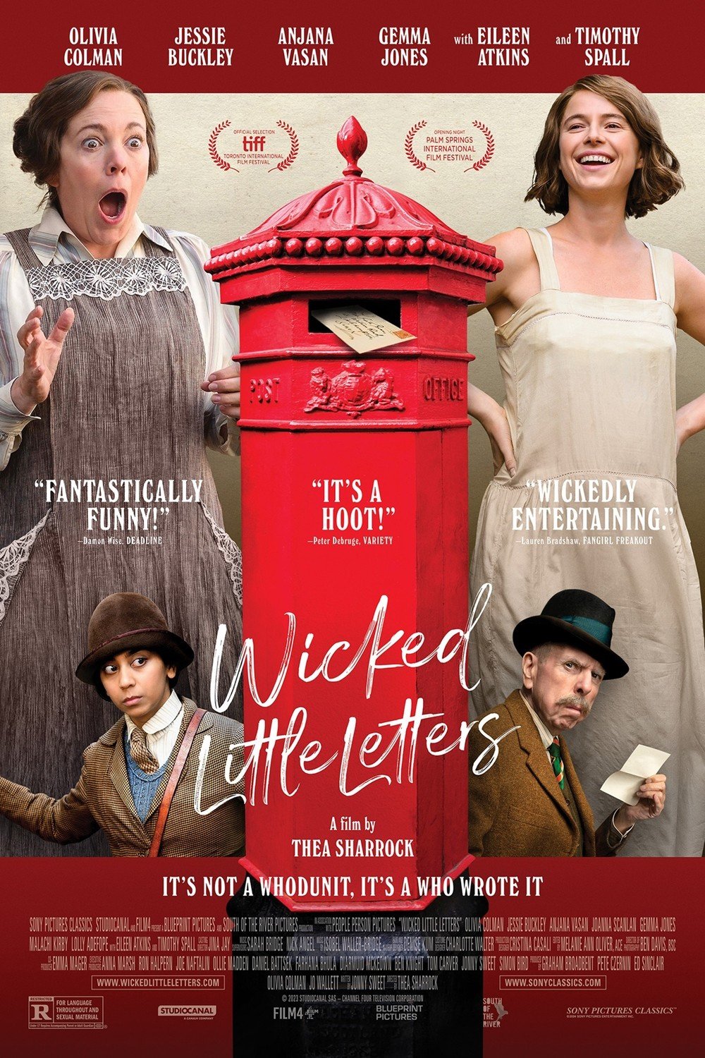 Wicked Little Letters (showing in our 180-seat  Balinese Theatre) ** First show of each day will have English subtitles **