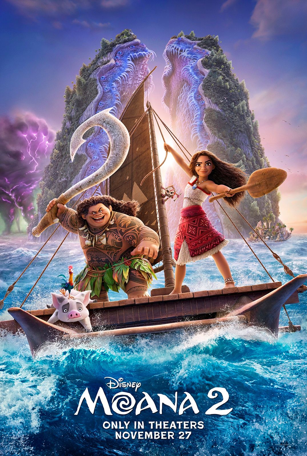 how long is moana 2 in cinemas uk